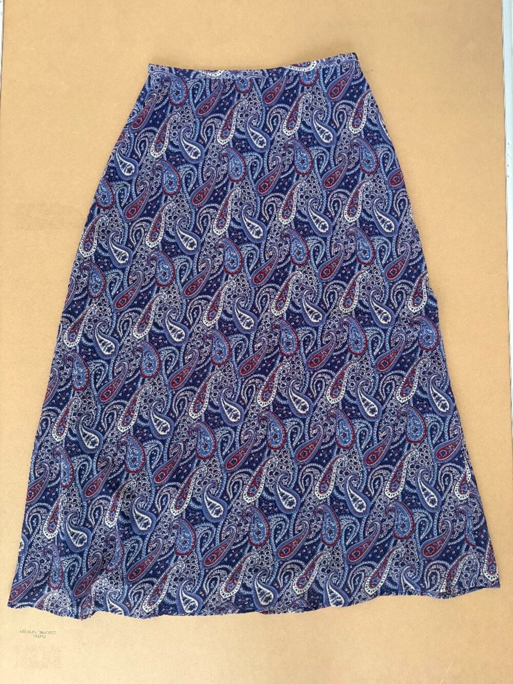 Y2K Vintage Paisley Blue/Purple Maxi Skirt Limited America Size 8 Made in Italy